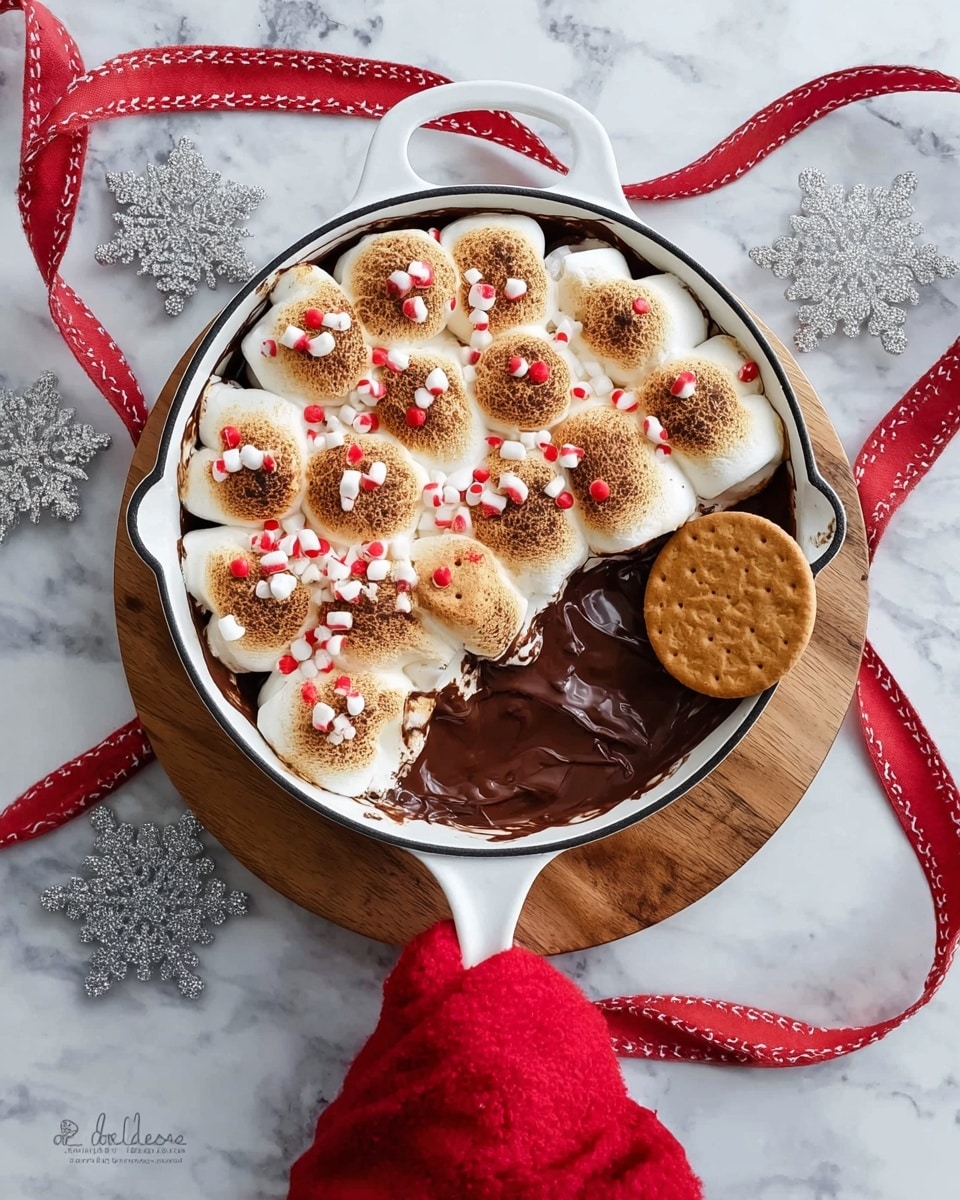 Festive Candy Cane Dip: Gooey Christmas Treat for Sharing